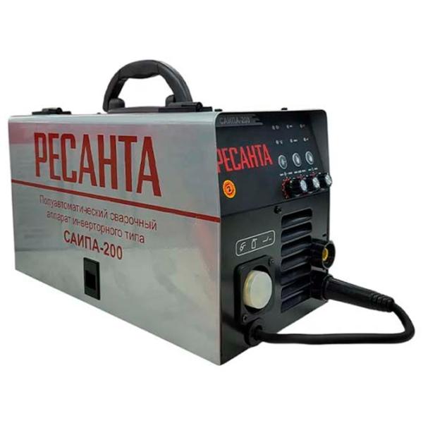 Aparat de sudat Resanta SAIPA-200 220 V cu electrod (MMA), semiautomat (MIG/MAG) / Gray photo 1