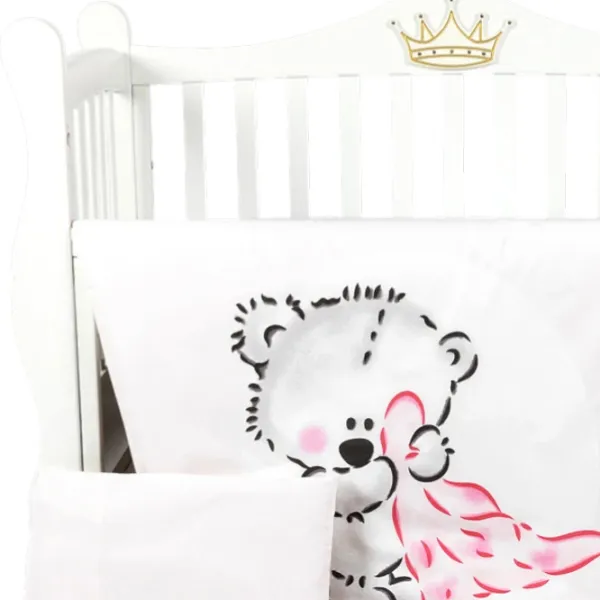 Детское постельное бельё PernaMea Teddy Love (100468/9) Хлопок/ Розовый White photo 2