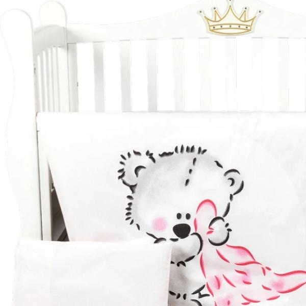 Детское постельное бельё PernaMea Teddy Love (100468/9) Хлопок/ Розовый White photo 2