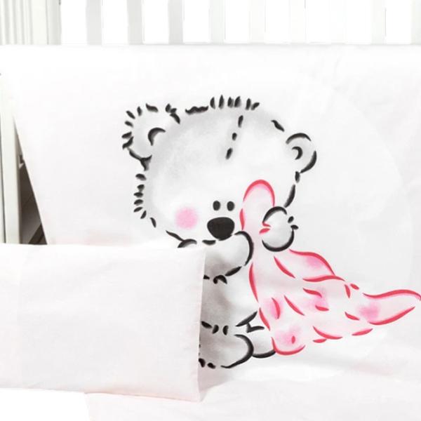 Детское постельное бельё PernaMea Teddy Love (100468/9) Хлопок/ Розовый White photo 3