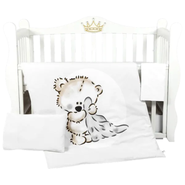 Детское постельное бельё PernaMea Teddy Love (100468/8) Хлопок/ Серый White photo 1 Детское постельное бельё PernaMea Teddy Love (100468/8) Хлопок/ Серый White photo 1