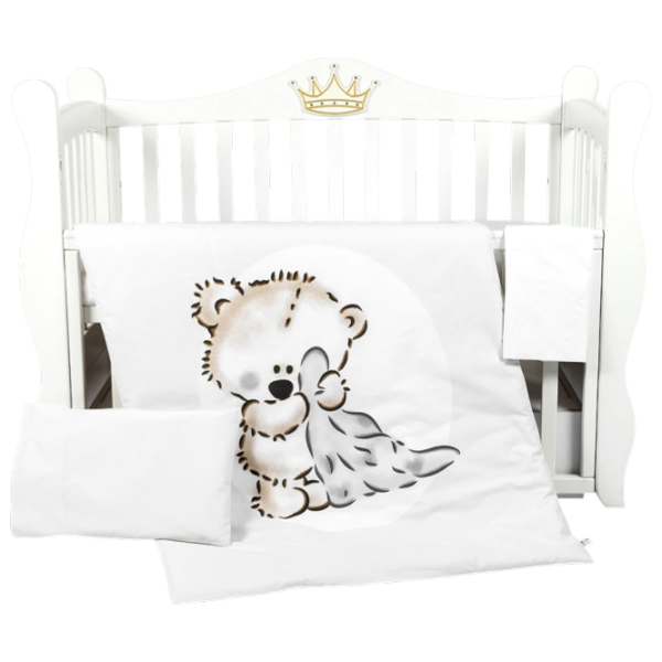 Детское постельное бельё PernaMea Teddy Love (100468/8) Хлопок/ Серый White photo 1 Детское постельное бельё PernaMea Teddy Love (100468/8) Хлопок/ Серый White photo 1