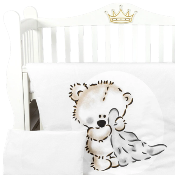 Детское постельное бельё PernaMea Teddy Love (100468/8) Хлопок/ Серый White photo 3 Детское постельное бельё PernaMea Teddy Love (100468/8) Хлопок/ Серый White photo 3