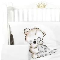 Детское постельное бельё PernaMea Teddy Love (100468/8) Хлопок/ Серый White photo 3