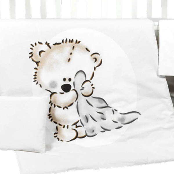 Детское постельное бельё PernaMea Teddy Love (100468/8) Хлопок/ Серый White photo 4 Детское постельное бельё PernaMea Teddy Love (100468/8) Хлопок/ Серый White photo 4