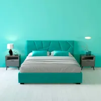 Кровать My-Style my-Bella 200 x 200 см / Фанера / Бирюзовый photo 7
