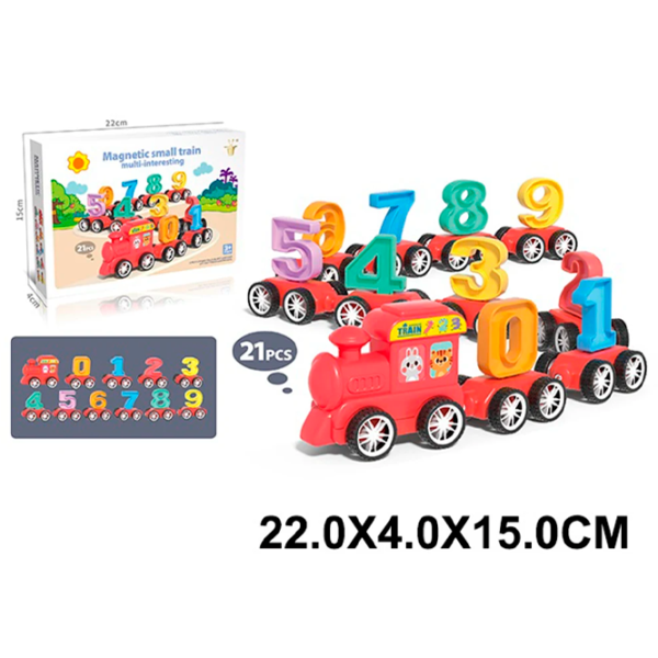 Constructor ChiToys Magnetic Small Train Clasic/ Red photo 2