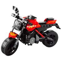 Constructor Sluban Motorcycle Motocicletă/ Red