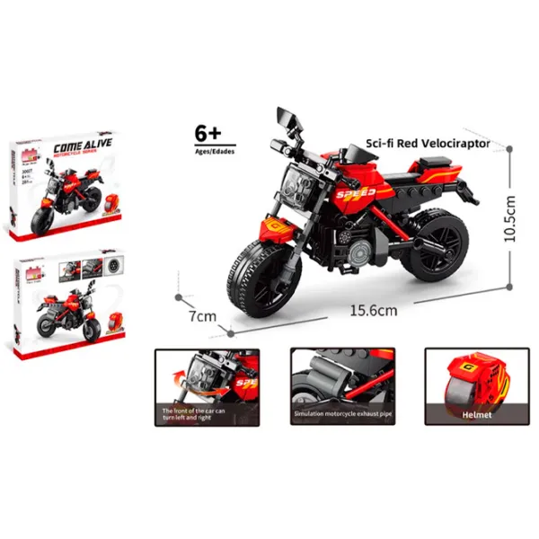 Constructor Sluban Motorcycle Motocicletă/ Red photo 2
