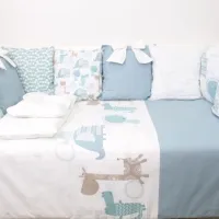 Lenjerie de pat pentru copii PernaMea Pillows (PM.101650/5) Bumbac/ Blue White photo 2