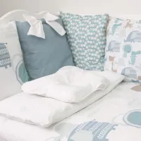 Lenjerie de pat pentru copii PernaMea Pillows (PM.101650/5) Bumbac/ Blue White photo 4
