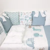 Lenjerie de pat pentru copii PernaMea Pillows (PM.101650/5) Bumbac/ Blue White photo 5