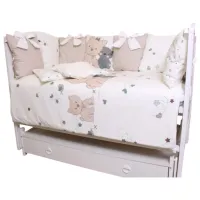 Lenjerie de pat pentru copii PernaMea Pillows Puppy (PM.101650/4) Bumbac/ Beige Multicolor