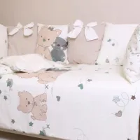 Lenjerie de pat pentru copii PernaMea Pillows Puppy (PM.101650/4) Bumbac/ Beige Multicolor photo 2