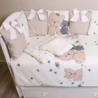 Lenjerie de pat pentru copii PernaMea Pillows Puppy (PM.101650/4) Bumbac/ Beige Multicolor photo 4