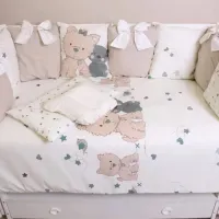 Lenjerie de pat pentru copii PernaMea Pillows Puppy (PM.101650/4) Bumbac/ Beige Multicolor photo 5