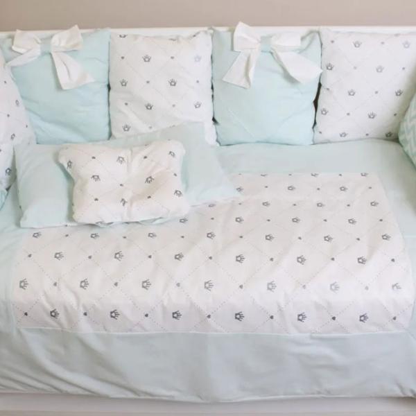Lenjerie de pat pentru copii PernaMea Pillows (PM.101650/3) Bumbac/ Turquoise White photo 5 Lenjerie de pat pentru copii PernaMea Pillows (PM.101650/3) Bumbac/ Turquoise White photo 5
