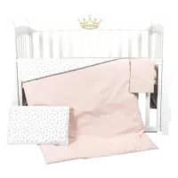 Lenjerie de pat pentru copii PernaMea Stars (PM.100468/6) Bumbac/ Pink White