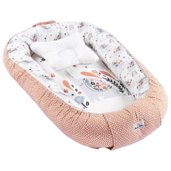 Кокон для новорожденных PernaMea Premium (PM.101552/13) Хлопок/ Зелёный Оранжевый photo 1