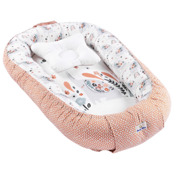 Кокон для новорожденных PernaMea Premium (PM.101552/13) Хлопок/ Зелёный Оранжевый photo 1