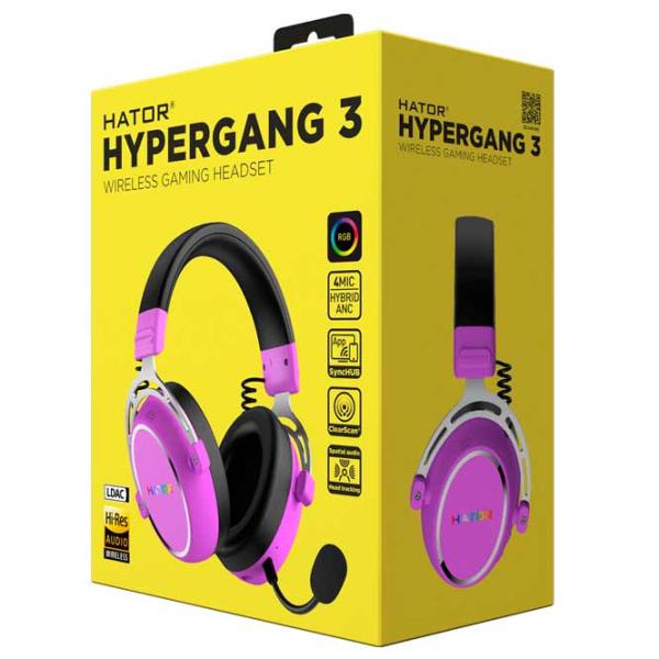 Căști Hator Hyperpunk 3 Black Purple Fără fir/ Gaming photo 6