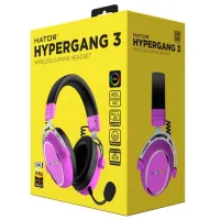 Наушники Hator Hyperpunk 3 Черный Пурпурный Беспроводные/ Игровой photo 6
