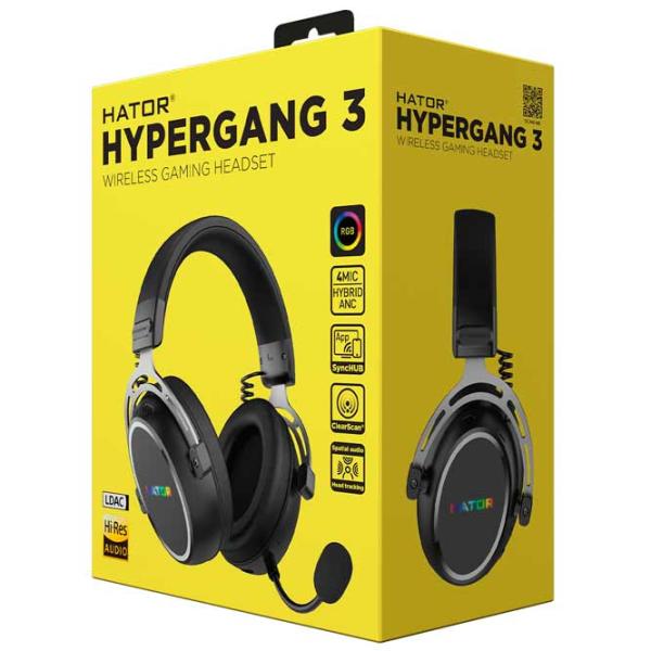 Căști Hator Hyperpunk 3 Gray Black Fără fir/ Gaming photo 6