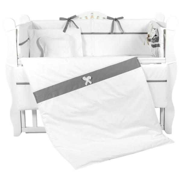 Детское постельное бельё PernaMea Elegance (PM.100102/3) Хлопок/ Серый White photo 1 Детское постельное бельё PernaMea Elegance (PM.100102/3) Хлопок/ Серый White photo 1