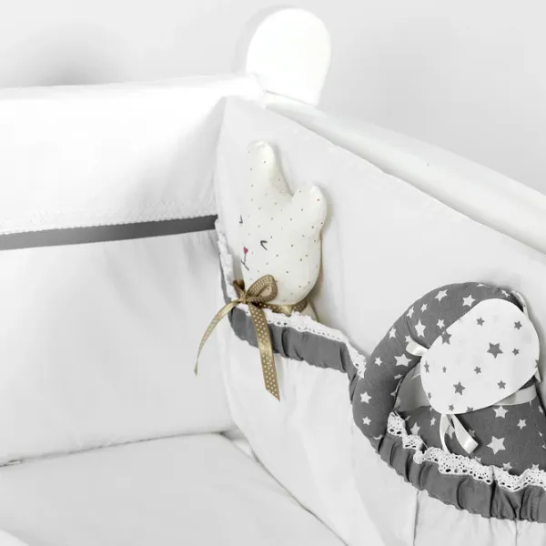 Детское постельное бельё PernaMea Elegance (PM.100102/3) Хлопок/ Серый White photo 2 Детское постельное бельё PernaMea Elegance (PM.100102/3) Хлопок/ Серый White photo 2