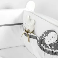 Детское постельное бельё PernaMea Elegance (PM.100102/3) Хлопок/ Серый White photo 2