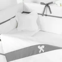 Детское постельное бельё PernaMea Elegance (PM.100102/3) Хлопок/ Серый White photo 3
