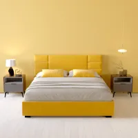 Кровать My-Style my-Feya 200 x 200 см / Фанера / Желтый photo 6