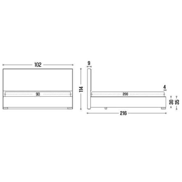 Кровать My-Style my-Nina 90 x 200 см / Фанера / Кремовый photo 8