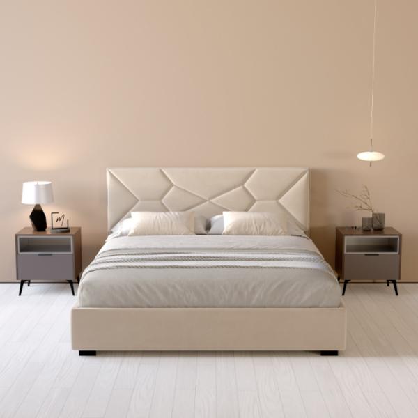 Кровать My-Style my-Nina 200 x 200 см / Фанера / Кремовый photo 6