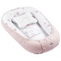 Кокон для новорожденных PernaMea Premium (PM.101552/4) Хлопок/ White Розовый