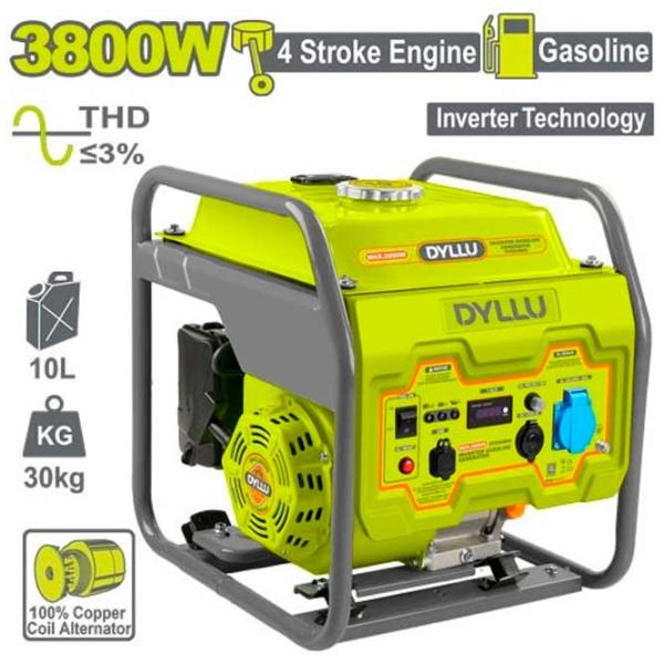 Generator de curent DYLLU DTGEAB06 220 - 240 V Benzină / 3.5 kW photo 3