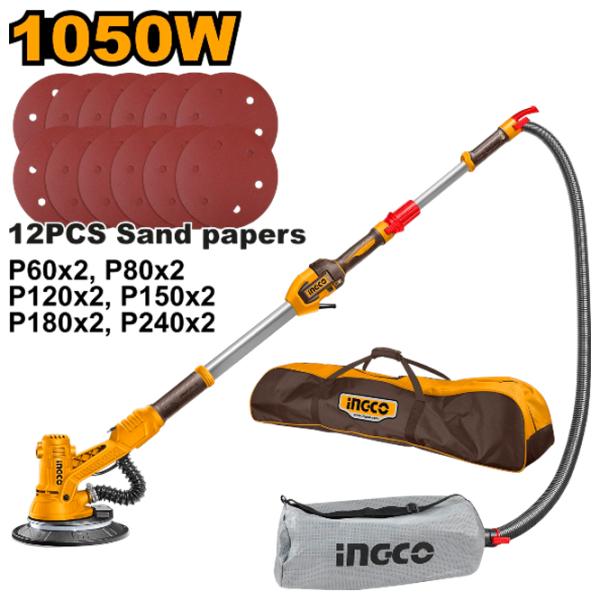 Șlefuitor INGCO DWS105016 Pentru pereți / 1050 W / Yellow photo 2