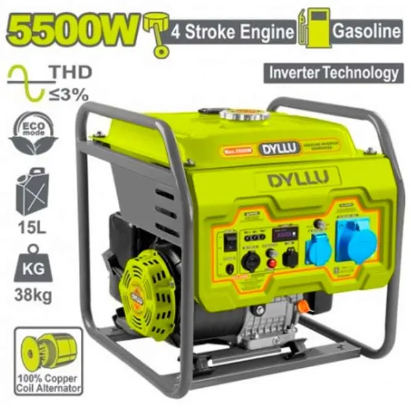 Generator de curent DYLLU DTGEAB08 220 - 240 V Benzină / 5 kW photo 1