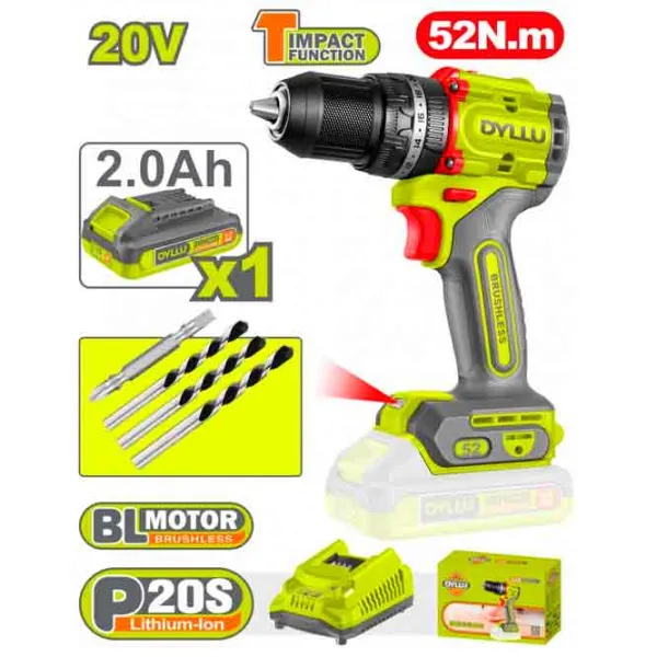 Дрель-шуруповерт DYLLU DTCDP5282 500 об/мин photo 3
