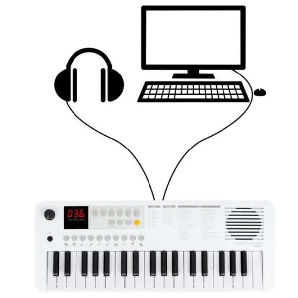 Sintetizator digital Classic Cantabile Mini 37 clape / 32 voci / Plastic / White photo 3