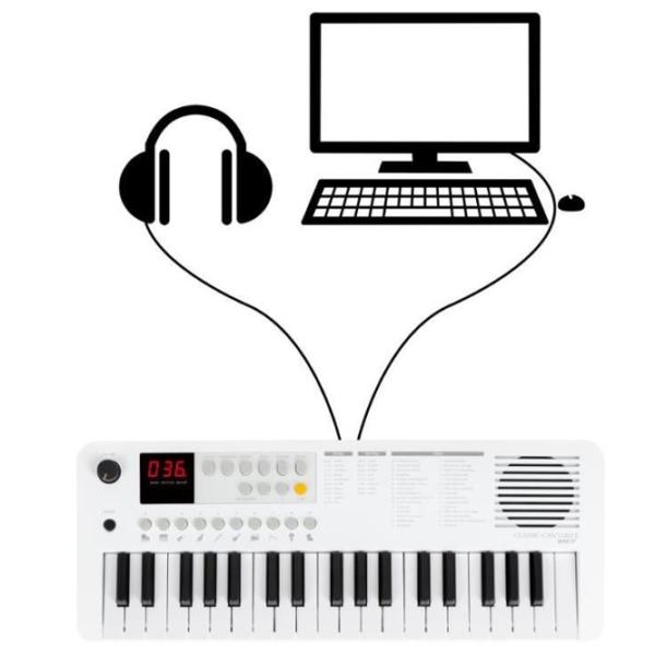 Sintetizator digital Classic Cantabile Mini 37 clape / 32 voci / Plastic / White photo 3