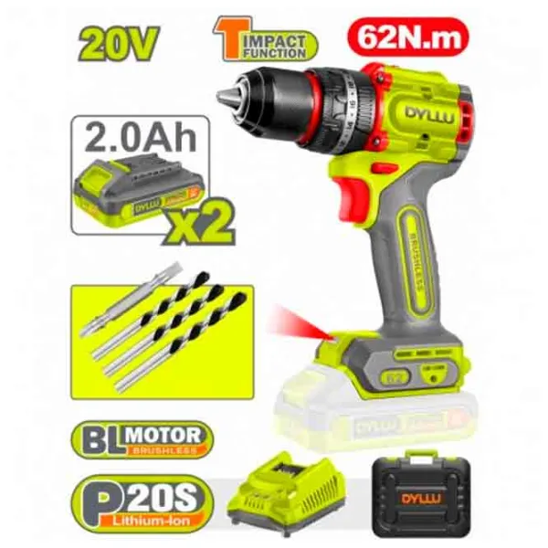 Mașină de găurit și înșurubat DYLLU DTCDP6281 500 rot/min photo 2