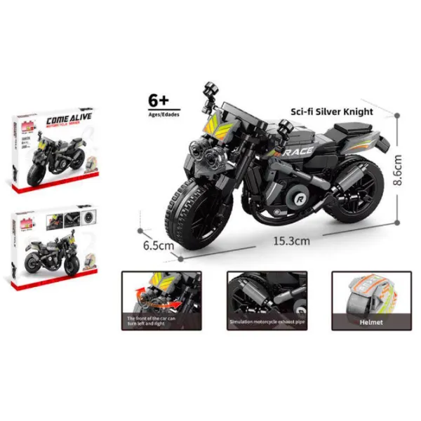 Конструктор Pingao Motorcycle Мотоцикл/ Черный photo 2