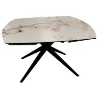 Masă de bucătărie extensibilă DecoPrim Chara Ceramică/ Beige photo 2