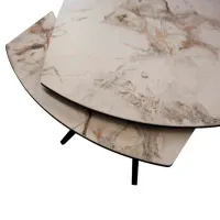 Masă de bucătărie extensibilă DecoPrim Chara Ceramică/ Beige photo 4