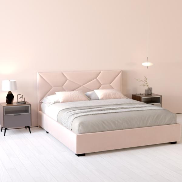 Кровать My-Style my-Nina 200 x 200 см / Фанера / Светло-розовый photo 5