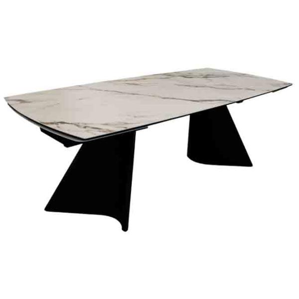 Masă de bucătărie extensibilă DecoPrim Burro Ceramică/ White photo 1