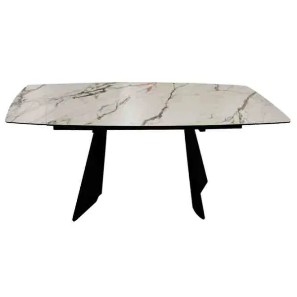 Masă de bucătărie extensibilă DecoPrim Burro Ceramică/ White photo 2