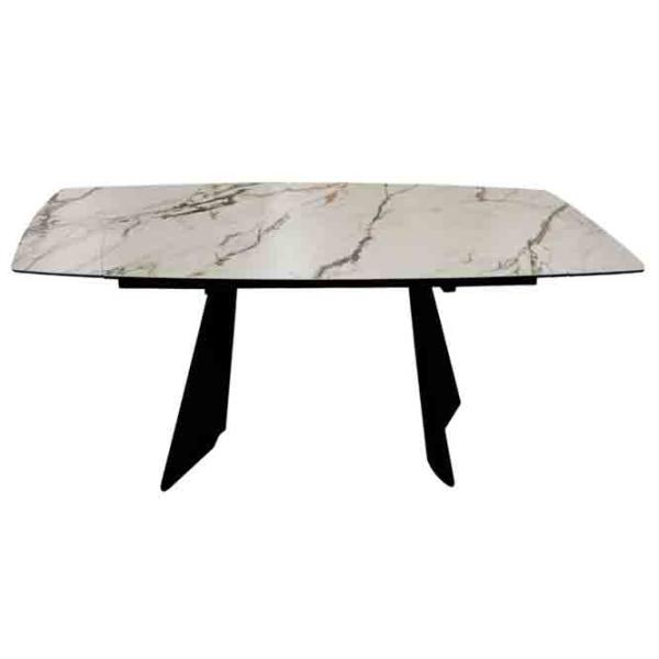 Masă de bucătărie extensibilă DecoPrim Burro Ceramică/ White photo 2