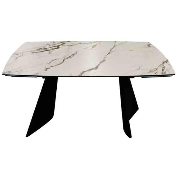 Masă de bucătărie extensibilă DecoPrim Burro Ceramică/ White photo 3